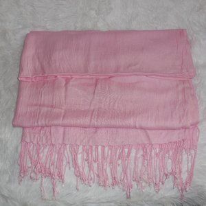 Baby Pink Pashmina-Style Scarf